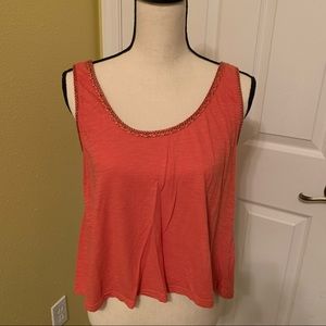 Orange top with braid detail (M)
